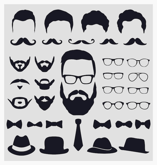 Gratis vector hipster blik elementen collectie