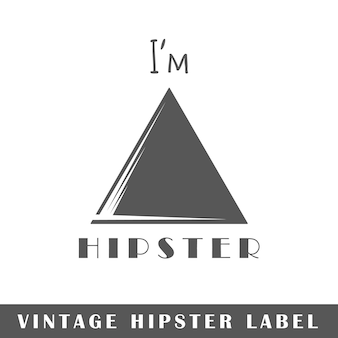 Hipster label geïsoleerd op een witte achtergrond