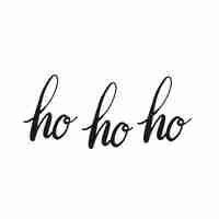 Gratis vector ho ho ho typografie stijl vector