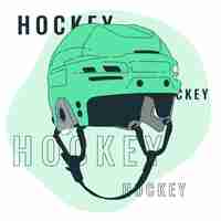 Gratis vector hockey helm concept illustratie