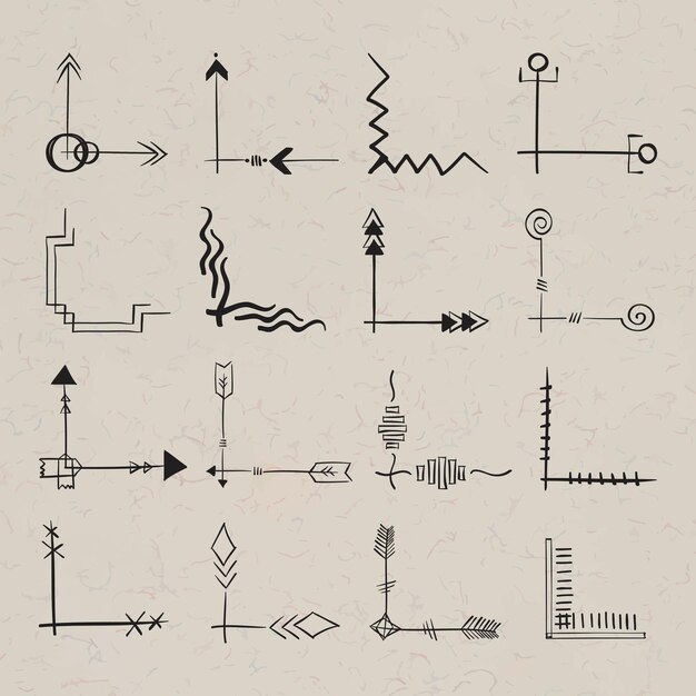 Hoek grens element vector Boheemse ornament set