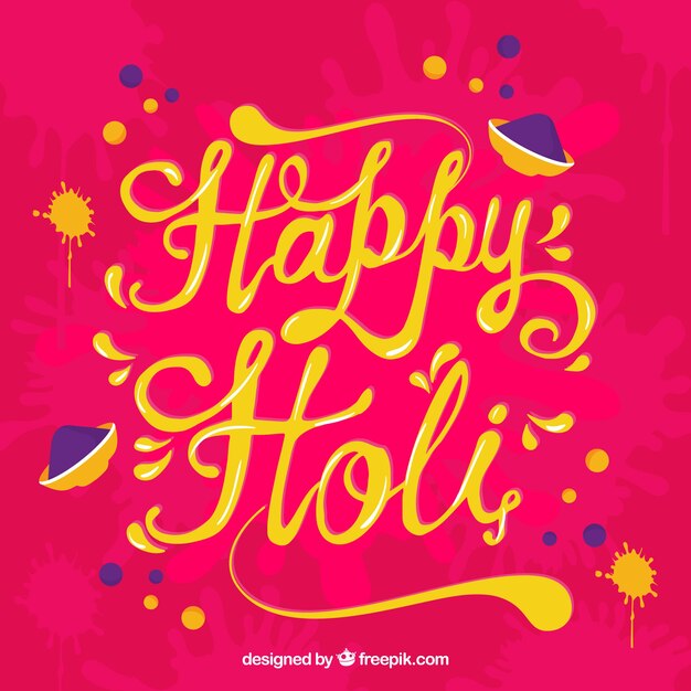 Holi festival belettering achtergrond