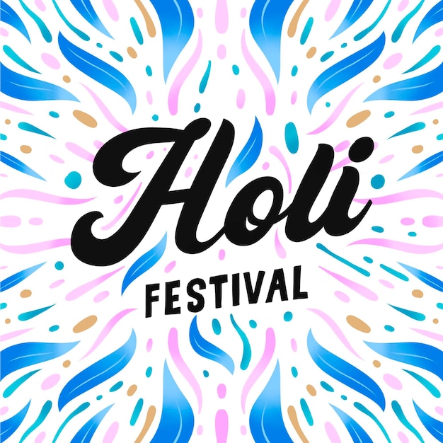 Holi festival belettering