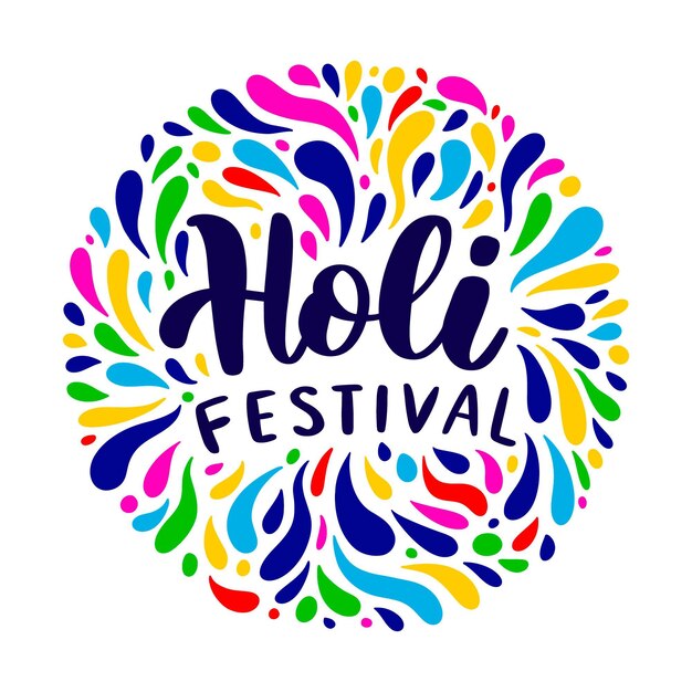 Holi festival belettering