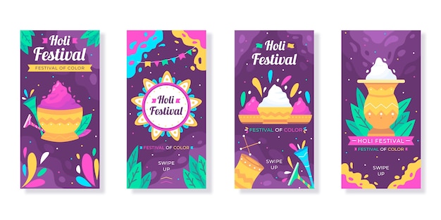 Holi festival instagram-verhalen