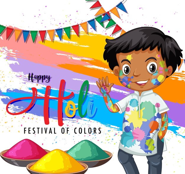 Holi Indiaas festival posterontwerp
