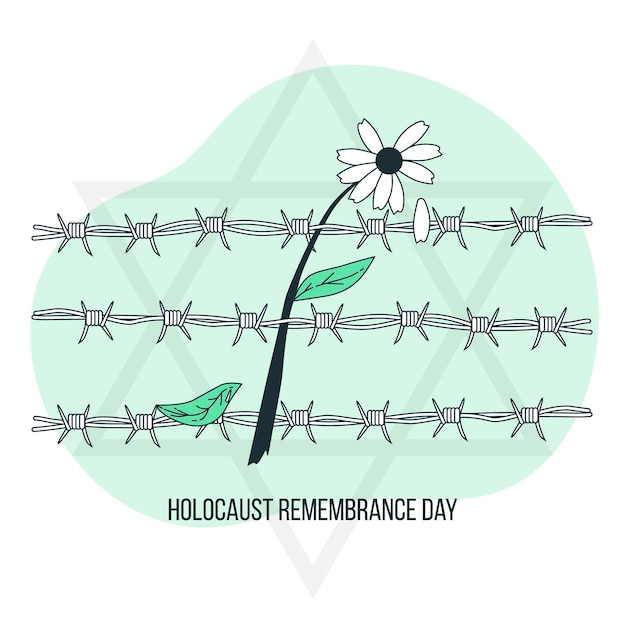 Holocaust herdenkingsdag concept illustratie