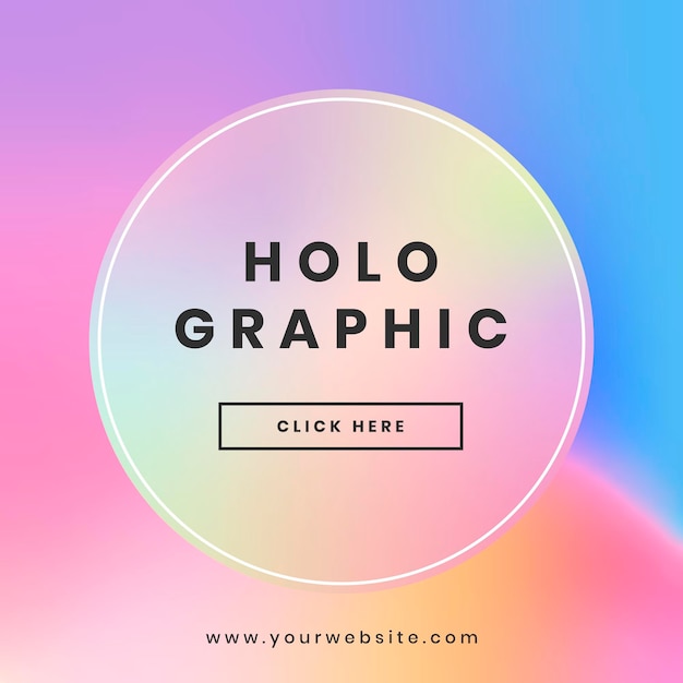 Holografisch websitebannerontwerp