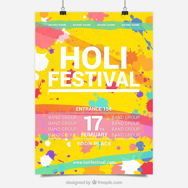 Holy festival kleurrijke poster