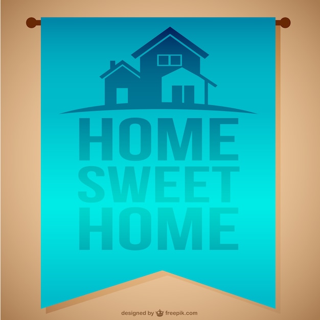 Gratis vector home sweet home message