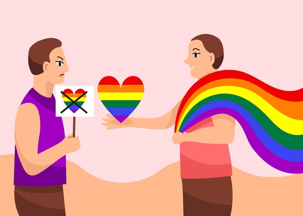 Homofobie illustratie concept