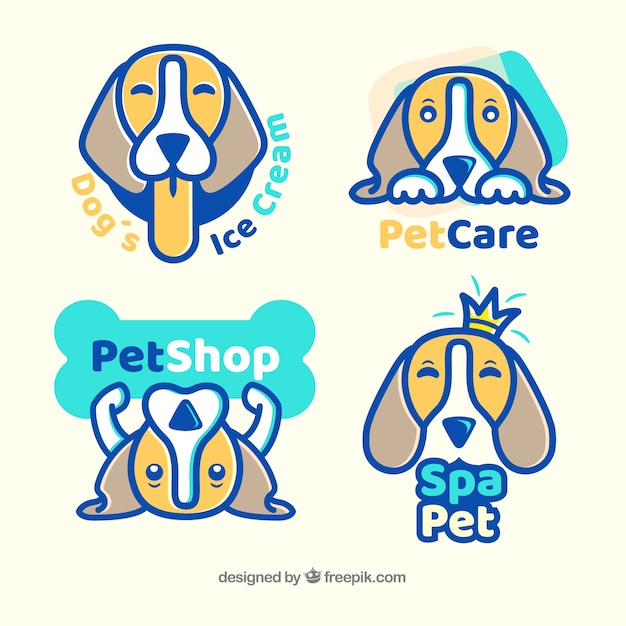 Gratis vector honden logo collectie