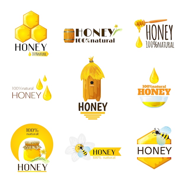 Honey labels set