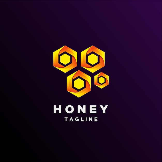 Gratis vector honing logo branding ontwerp gradiënt minimalistisch