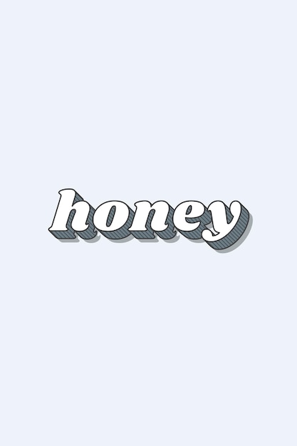 Gratis vector honing retro gewaagde liefde thema lettertype stijl illustratie