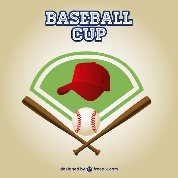 Honkbal cup gratis vector