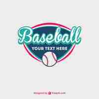 Gratis vector honkbalbal gratis vector template