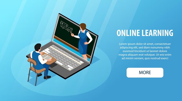 Horizontale banner voor online service