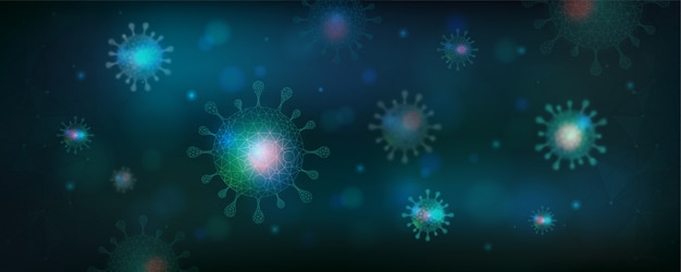 Horizontale Coronavirus-achtergrond.