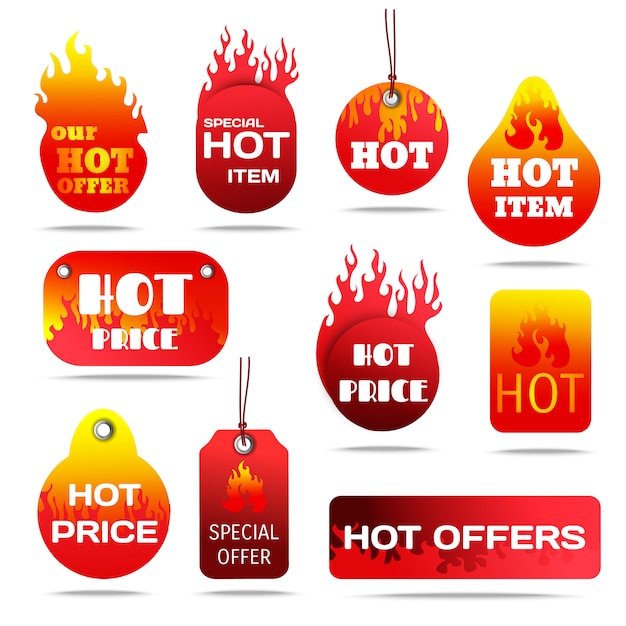 Gratis vector hot sale-etiketten instellen