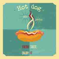 Gratis vector hotdog achtergrond ontwerp