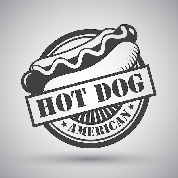 Gratis vector hotdog-badge