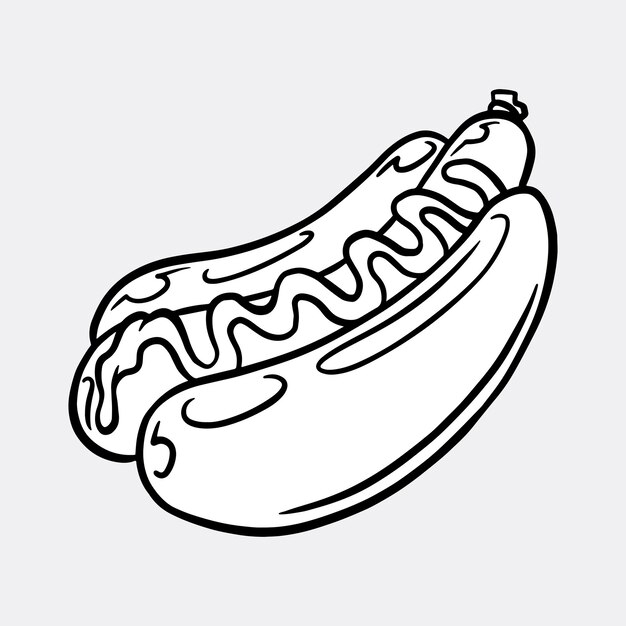 Hotdog sticker vector