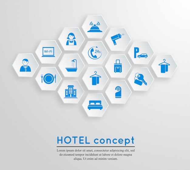 Gratis vector hotel reismaatschappij concept sjabloon