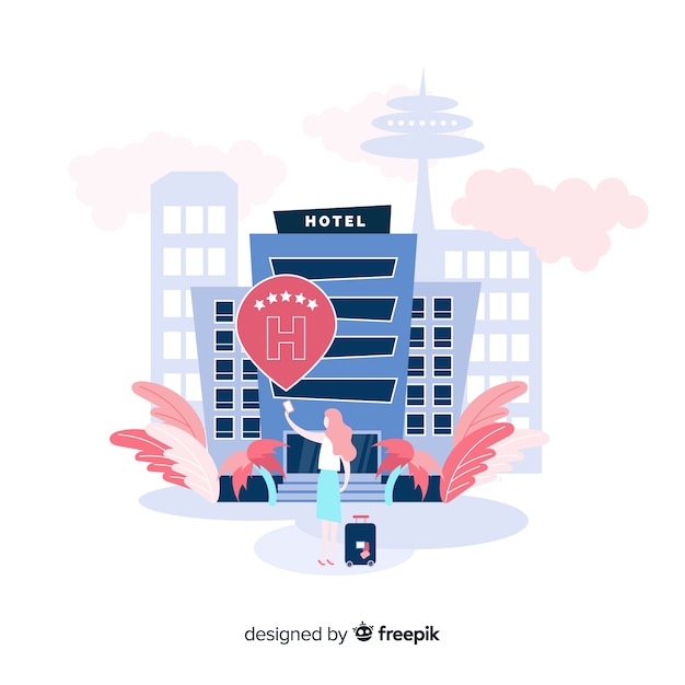 Gratis vector hotelbeoordeling concept