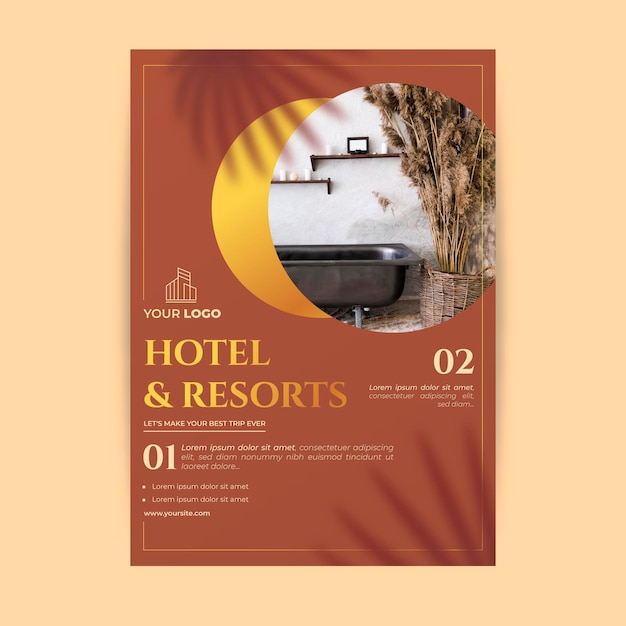 Hotelinformatie flyer met foto