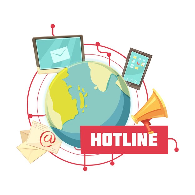 Hotline Retro Cartoon Design