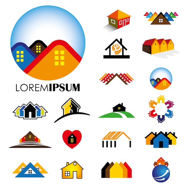 Gratis vector house logo design