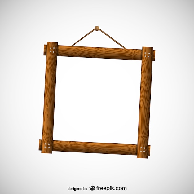 Houten frame gratis vector