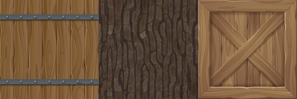 Houten texturen voor speelhouten vat, hekplanken