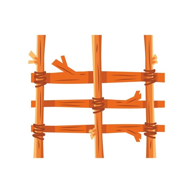 houten tuin hek rustiek icoon geïsoleerd