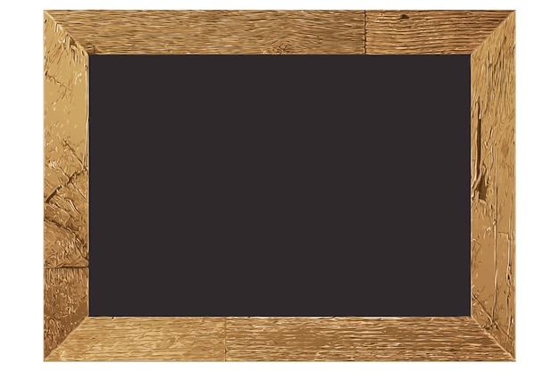 Gratis vector houten zwart bord frame