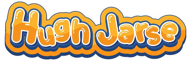 Hugh jass logo tekstontwerp