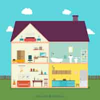 Gratis vector huis interieur