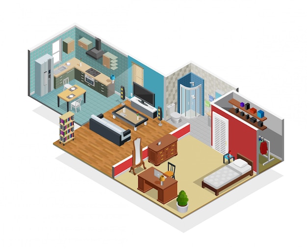 Gratis vector huis interieurconcept