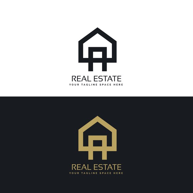 huis logo design in schone minimalistische stijl