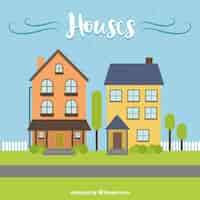 Gratis vector huizen illustratie