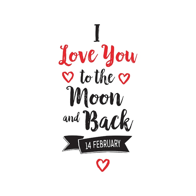 I Love You to Moon and Back Lettering