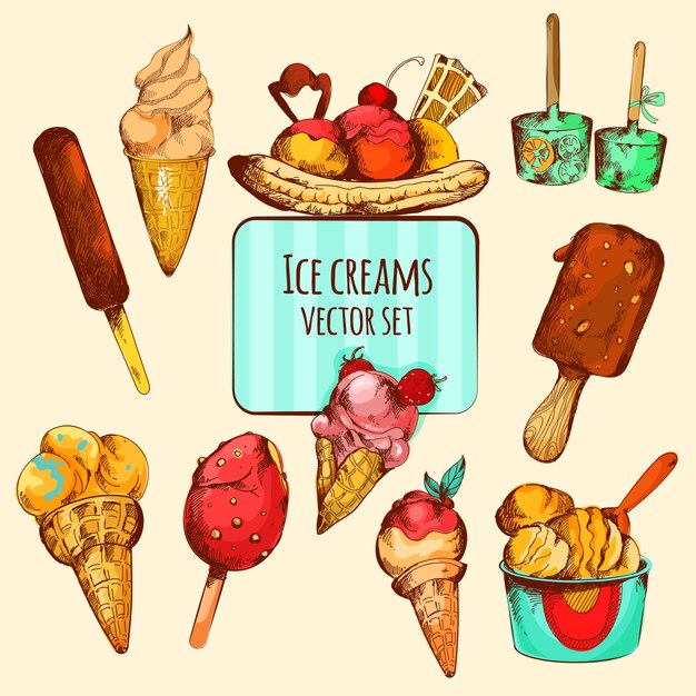 Ice Cream Sketch Colored