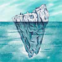Gratis vector iceberg concept illustratie