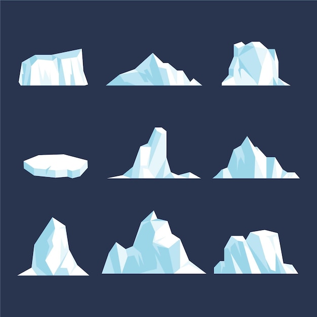 Iceberg pack illustratie concept