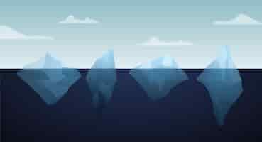 Gratis vector iceberg pack illustratie