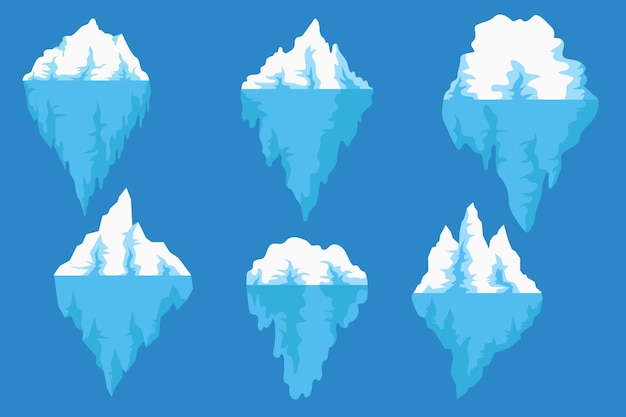 Gratis vector iceberg-pakket