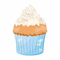 Gratis vector icon van cupcake met chocoladerepen