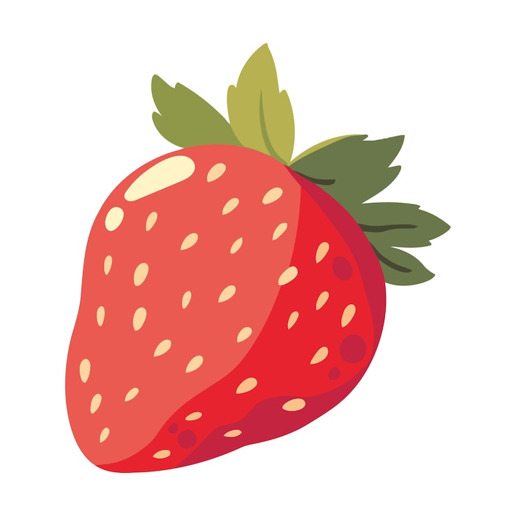 Icon van verse aardbeien geïsoleerd