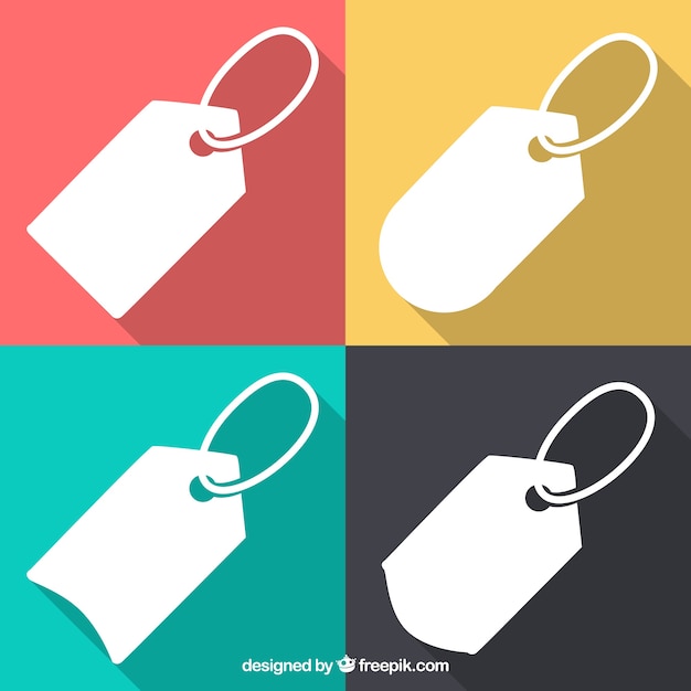 Gratis vector iconen van de witte-tags